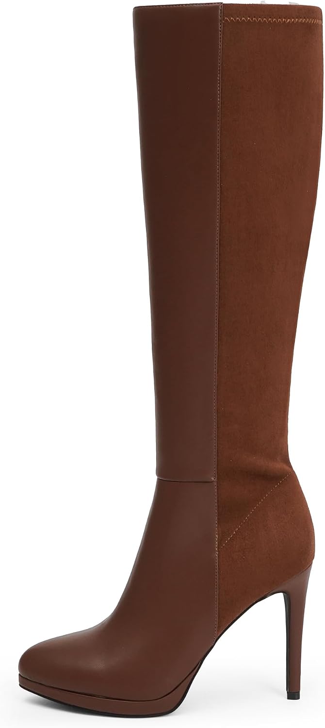 Women's Pointed-Toe Stiletto Knee High Boots