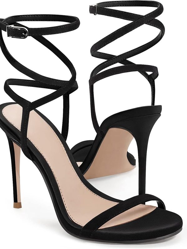 Women's Lace-Up High Heel Ankle Strap Summer Sandals