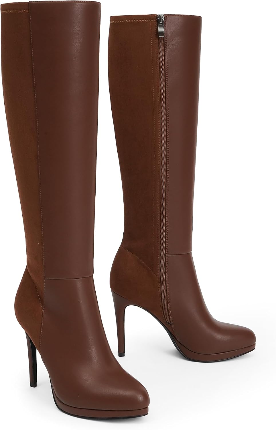Women's Pointed-Toe Stiletto Knee High Boots - Image 2