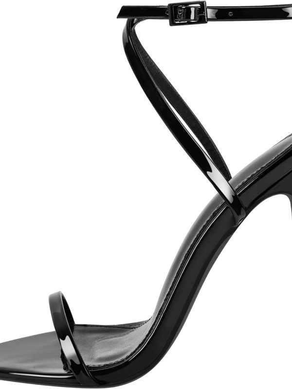 Women's Ankle Strap Stiletto Open-Toe High Heel Sandals