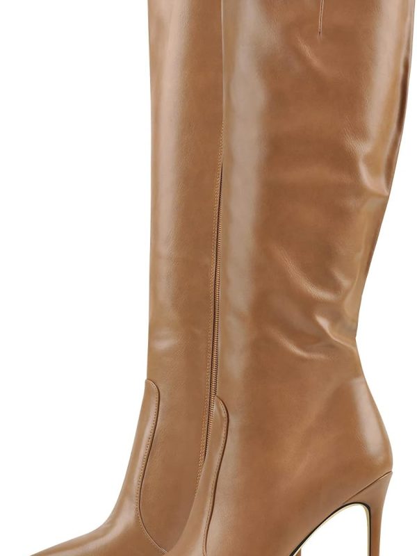 Women's Pointed-Toe Stiletto Knee High Boots