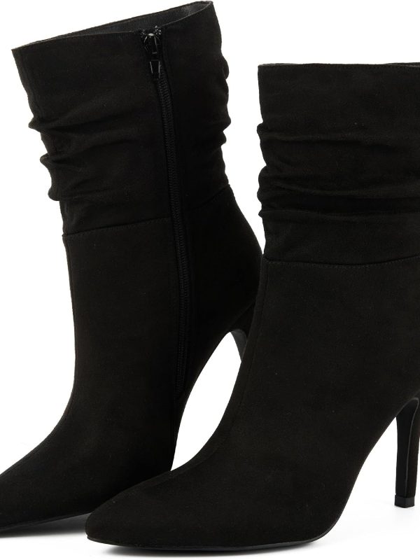 Women's Stiletto High Heel Slouchy Ankle Boots