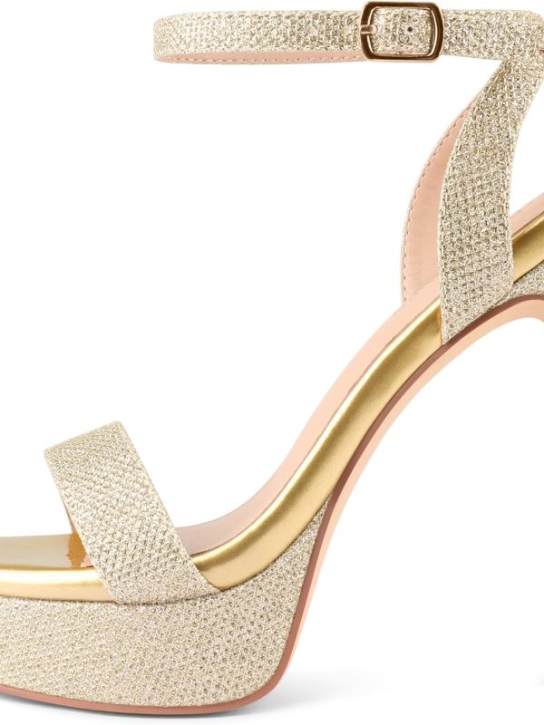 Women's Open-Toe Ankle Strap High Heel Formal Sandals