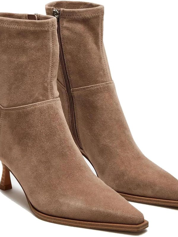Women's Pointed-Toe Stiletto Ankle Boots with Side Zipper